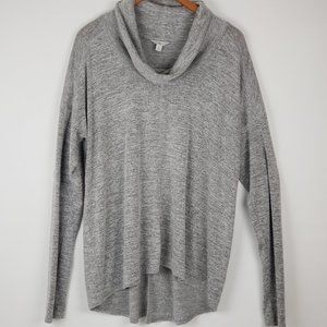 Lucky Lotus Cowl Neck Marbled Knit Tunic Top XL